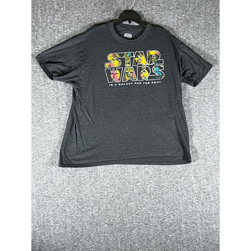Star Wars Mad Engine Mens‎ 2XL Charcoal Heather Graphic T-Shirt Character Logo